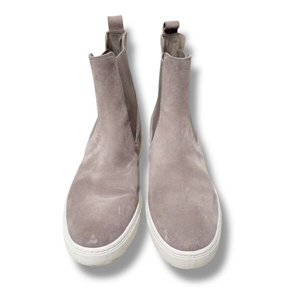 Vince Women's Norman-b Woodsmoke Grey Suede Ankle Boot Rubber Sole Size 8M / 38 - Picture 2 of 7